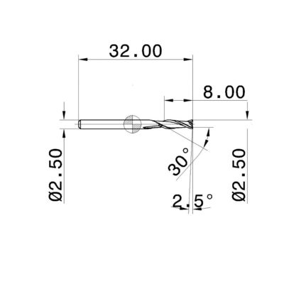 2 Flute 30 Helix Solid Carbide Endmills For Non Ferrous Materials